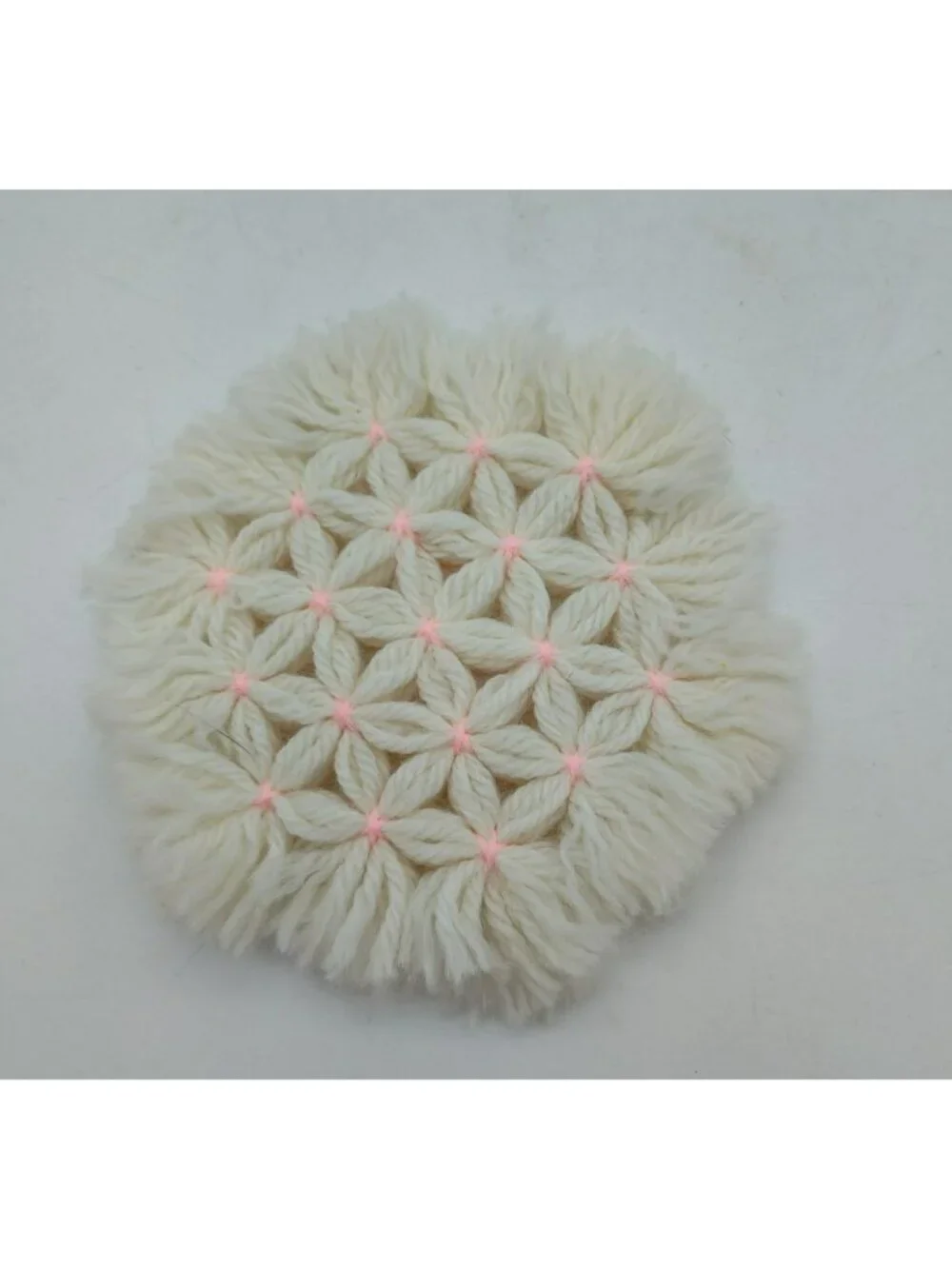 Vintage Daisy Loom Yarn Trivet & Coaster Lot, Cottagecore Cottage Granny Grandma